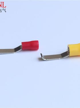 缘LBV凹片形绝LBV1.25-端头片型紫预铜接线端子1.25-3/4.冷折角压