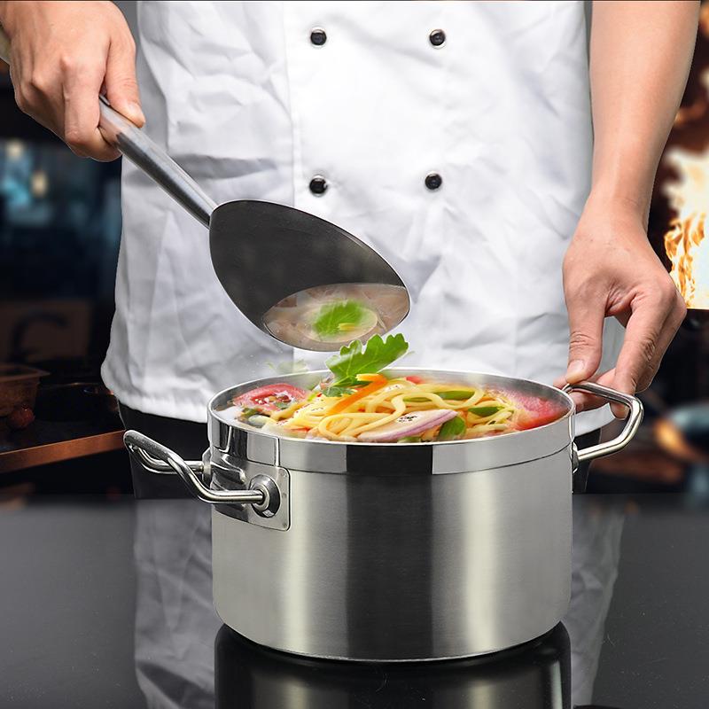 厂家一不用锈钢件汤锅加厚商大容量双耳带ZG(TG)-2复底不锈钢锅家