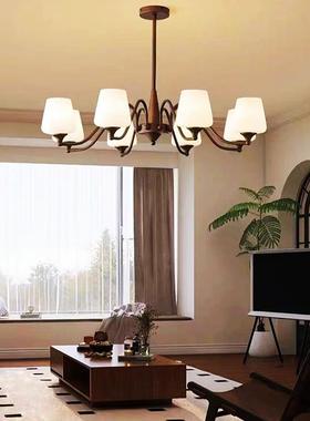 美复古客式厅古吊灯别墅大厅灯中风简约大气70578温室馨浪漫餐厅