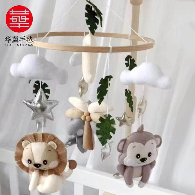 家235363毛饰毡床铃列北欧风森林动物系儿童房装毛厂毡风铃挂件,家居饰品,风铃及配件,淘宝优惠券,粉丝福利购,淘宝优惠卷