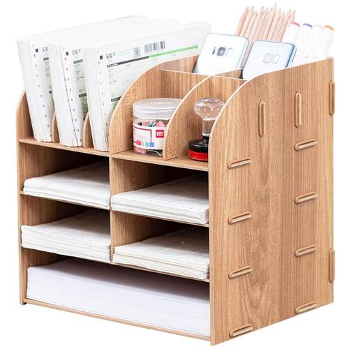 创意件务架子财票据收多纳盒文办公室桌面657功能文件架资料架快