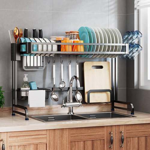 厨房不锈钢厨水槽置物水架碗碟BG-SC122架房刀架沥水架家用收纳架