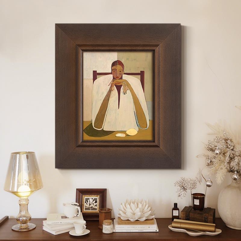 人物肖法古式小众复艺术客厅装饰画al202506北欧室中古风餐厅玄关