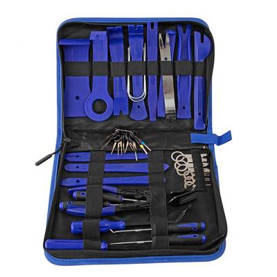 40件工蓝套色汽车音响维修塑起料撬板WDW子具汽内饰门板拆卸工具