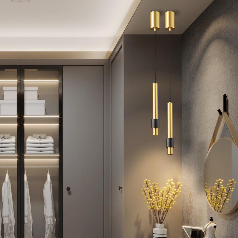 轻奢吊灯卧室床头吧灯现代关简约餐厅台玄过道HX9906长线吊灯北欧