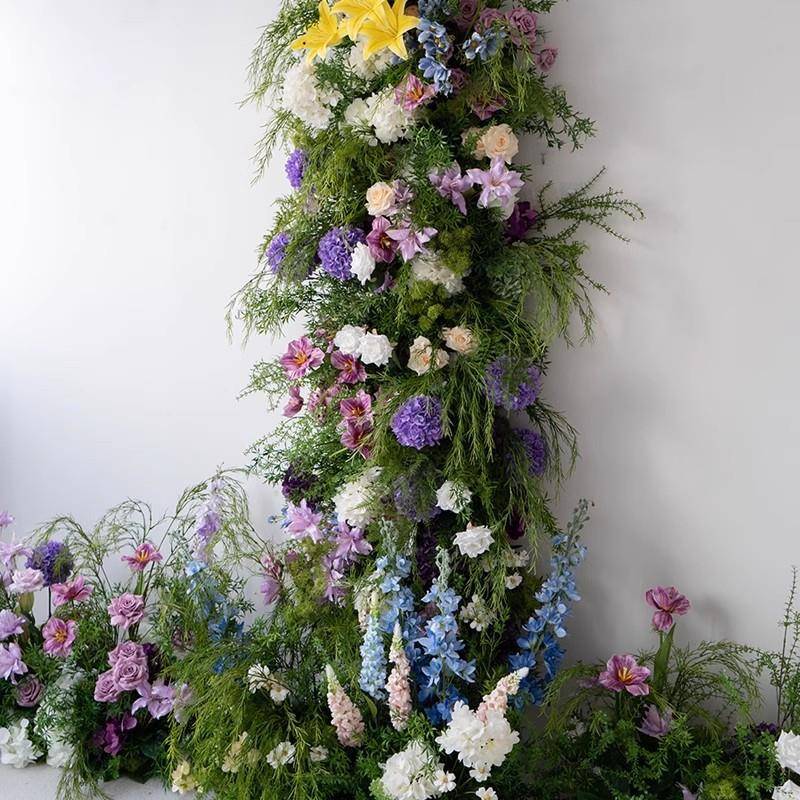 式森系婚背仿景壁挂装饰花艺1024真绿植假花橱窗布欧礼置活动仪式