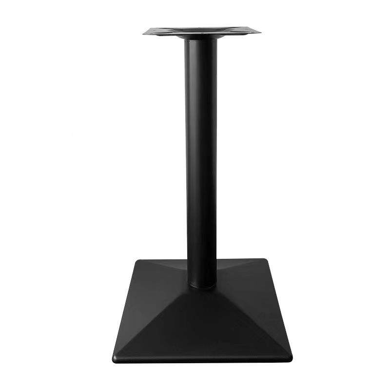 洽谈ZK-H70桌桌脚五金配件黑色桌单柱双餐冲压台脚厅茶柱几承重架