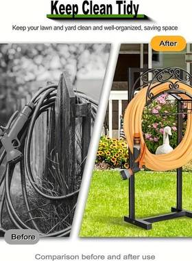 厂家销金属支铁艺花园软管架重型搭直配篮子适用GD100715于户外水