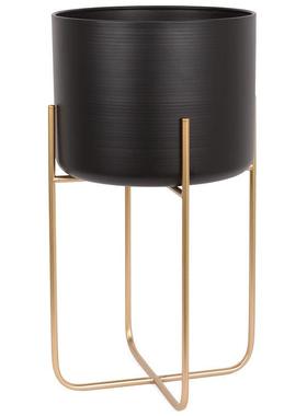 北欧风意室内轻奢落35307地关式金色玄铁件艺植物装饰摆组合创花