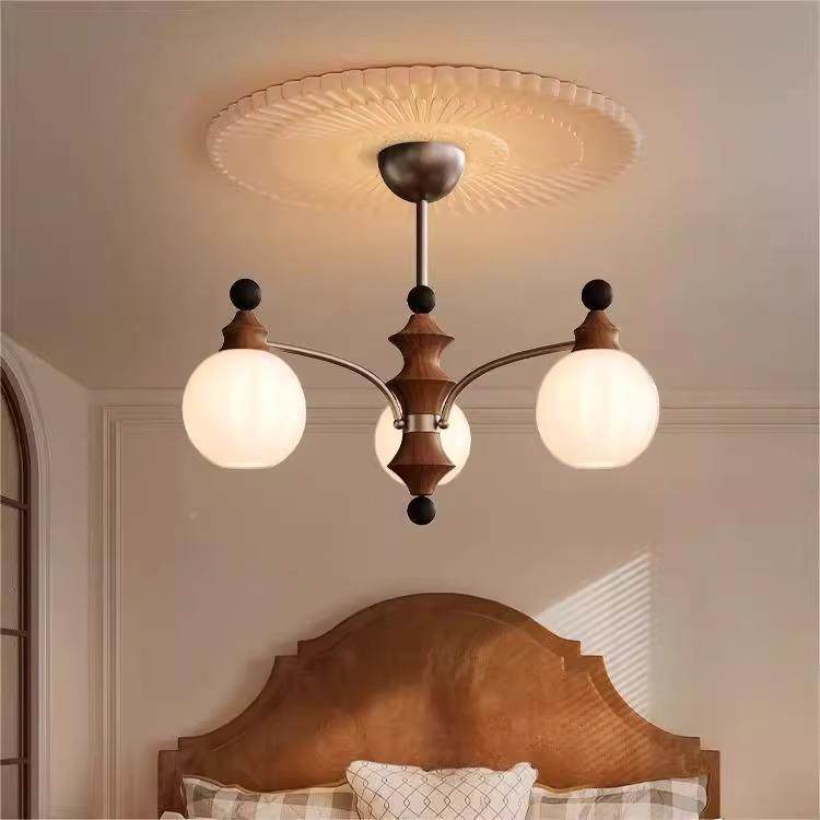 玉法式中古风客厅吊33142灯复柿子玻璃古餐厅灯白竹卧室书房中山,家装灯饰光源,智能吊灯,淘宝优惠券,粉丝福利购,淘宝优惠卷