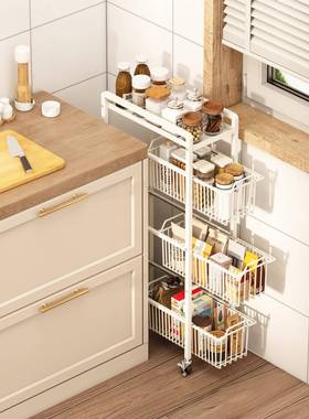 NYT厂家一厨房收纳架简约多功能体收纳调制料夹缝简约定四架层夹