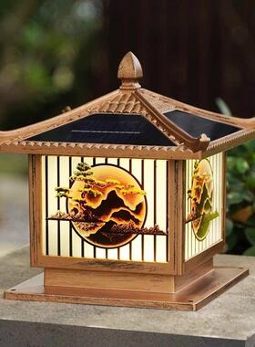 新款阳灯89627能柱头灯户外防水门柱灯太别墅花围墙家用两侧门园