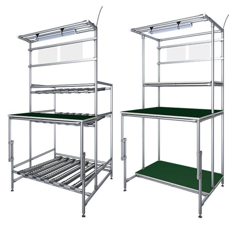 不锈钢精益管工作台宁波工作台线棒防静电工作台覆塑管工作台物料