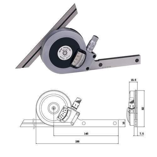 MARUI丸井刻度式角度规角度计MP-101