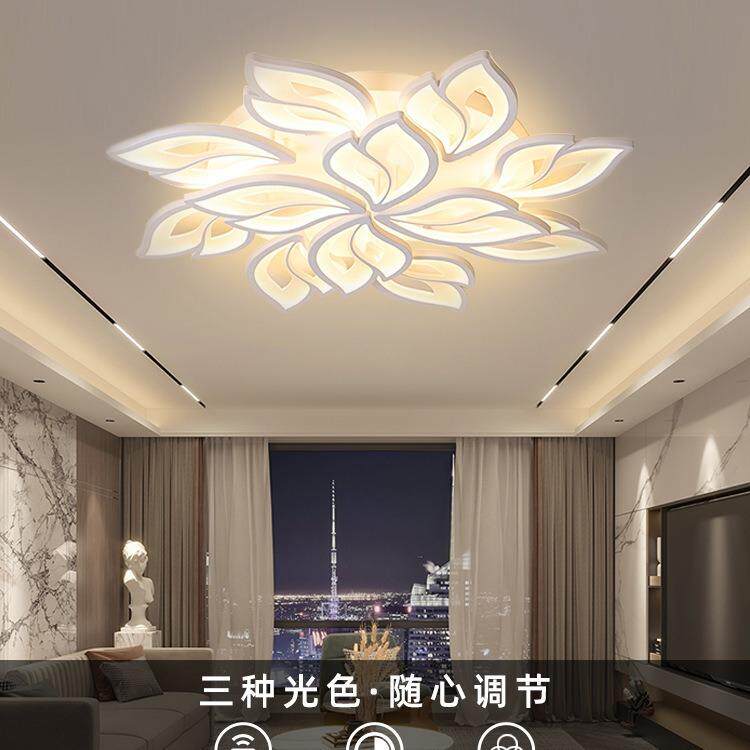 现代简约客厅吸顶灯花瓣创意北欧卧室2022年新款灯具组合全屋套餐