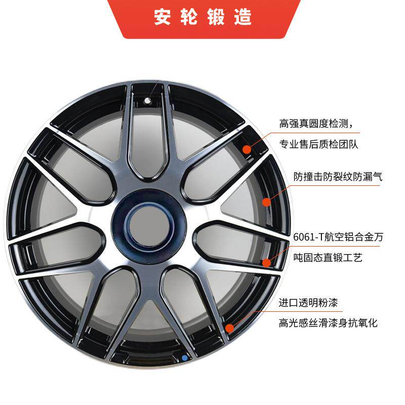 2021寸锻造轮毂适用S级迈巴赫等车型汽车轮毂改装钢圈轮辋
