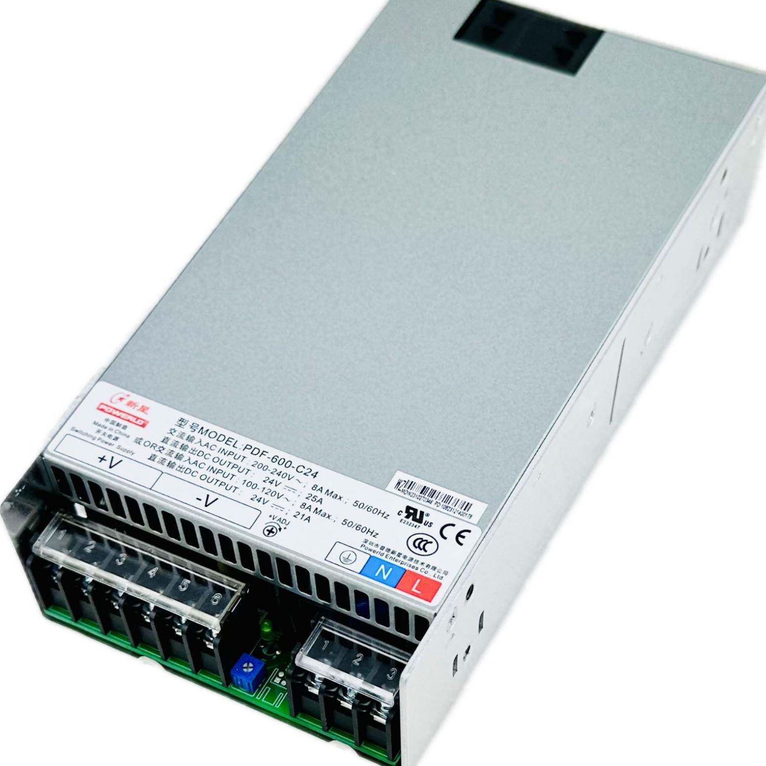 普德新星电源PDF-600-C24输出24V开关电源PFC电源