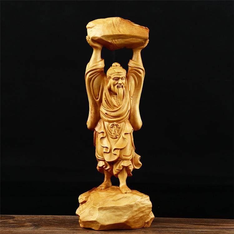 黄杨木雕家居客厅摆件雕刻神话工艺品摆式愚公移山办公室摆件,纺织面料/辅料/配套,纺织机械配件,淘宝优惠券,粉丝福利购,淘宝优惠卷