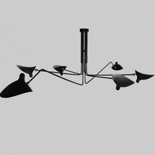 创意简约设计师张牙舞爪复古民宿长杆摇摆现代北欧鸭嘴吸顶灯