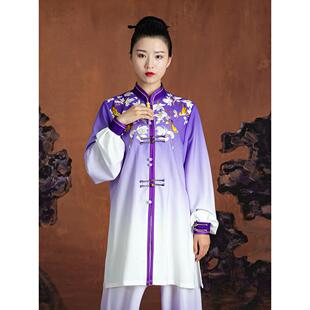 太极服女装2023新款飘逸高端比赛表演太极拳练功服装男春夏装