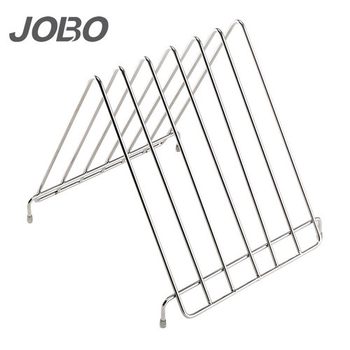 巨博（JOBO）不锈钢线制砧板架 多格菜板架 6格彩色塑胶砧板架