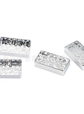 乐器配件吉他拾音器盖花纹铬色/黑色2个装