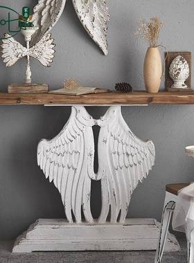 美式复古实雕花条案厅木玄客关靠CRQ墙长条桌子置物架婚礼装饰摆