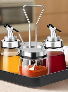 调料盒组合套装调味罐油壶椒QLM玻璃油瓶酒店醋烧烤厨房品胡油新