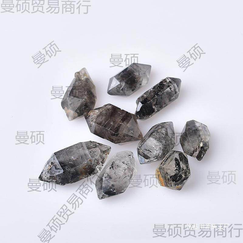 蒙白头闪灵水NZW晶原石晶双柱尖赫尔双尖柱白水双钻