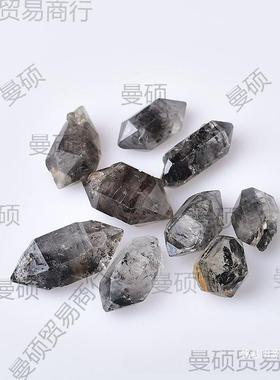 蒙白头闪灵水NZW晶原石晶双柱尖赫尔双尖柱白水双钻