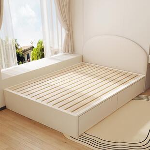 985榻榻米落地床无床头式型台箱次卧1.5米小户日式实地木床卧室储