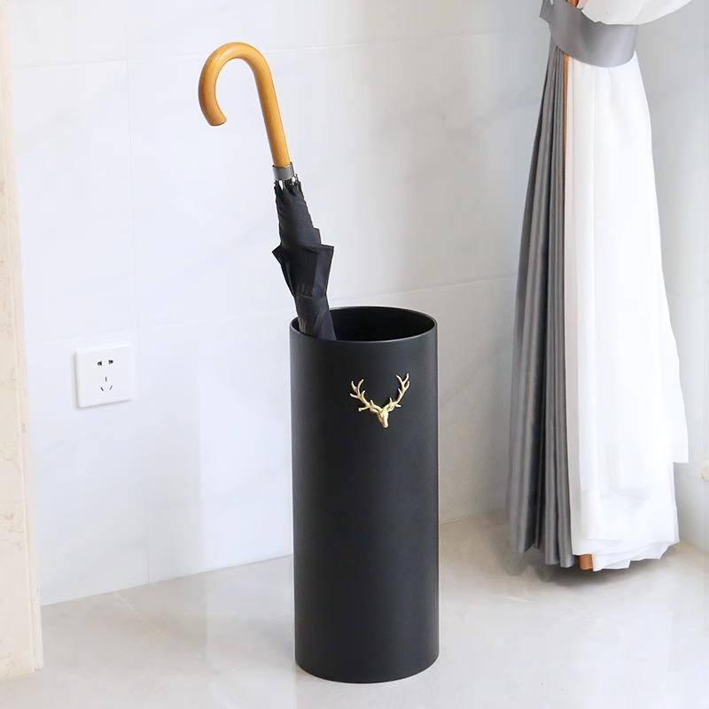 店门口雨伞架收伞纳金112属铁艺简约门架圆筒雨桶创意酒店大堂民