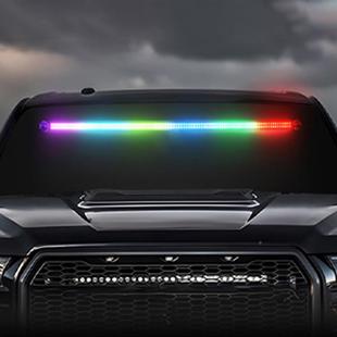 汽车玻璃条灯改长装灯车越野超亮车炫顶灯车上用彩爆闪警92564示