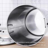 不锈盖钢水桶家用缸带水粥大容51量储手提高桶身圆桶细长