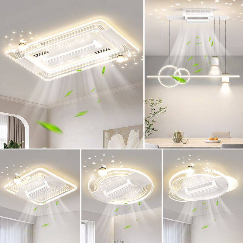客厅灯现代简约大气2026新款无叶风扇灯卧室灯中山灯具led吸顶灯