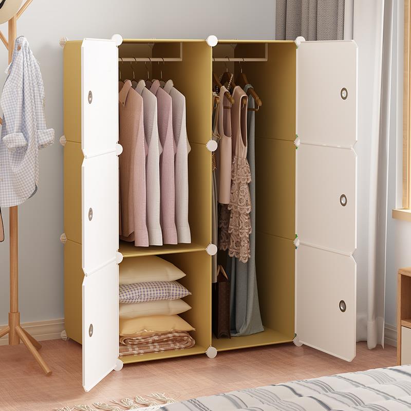 简易柜实家用卧室组装儿童物收纳柜女生宿舍衣储出租房用结布VAG