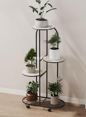 多层铁艺花架室内装饰移动花架50436可组落合客厅萝地花架阳台绿
