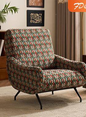 懒人休闲沙发单椅客厅阳台卧酒休息区沙63934发椅复室美式古老虎