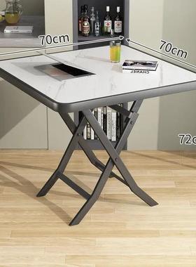 可作叠桌子餐桌小户方型吃折饭做业圆桌出租房宿舍便83075携式摆