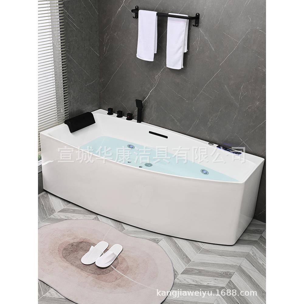亚克力网红小户型8601冲浪按摩转角卫生间家用恒温异浴缸1.2形-1