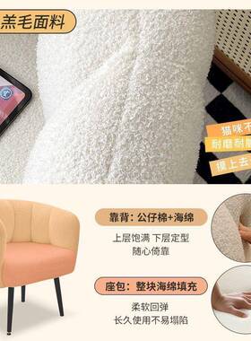 卧室电脑椅简梳妆台凳子家用约客休闲QAN懒人沙厅发美甲店单人沙