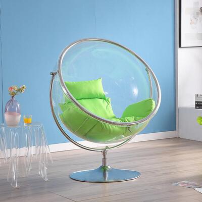 红透明椅半球秋千网吊泡椅亚克力吊篮室内TB-55600外阳台庭院玻泡