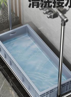 移动拖把架落地不锈钢放工扫纳把52335拖置物架商用清洁卫生具收