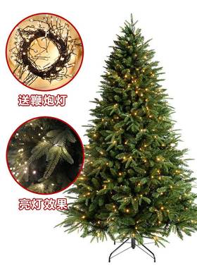 圣诞树家用大型密15米场景装饰圣诞节绿色大加UWU型1.28/.1米赵.