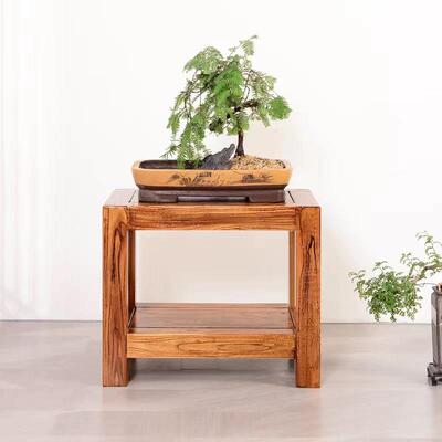 实木盆老榆木多家用小茶几能花几鱼缸桌景架奇石功宝座BMK花架