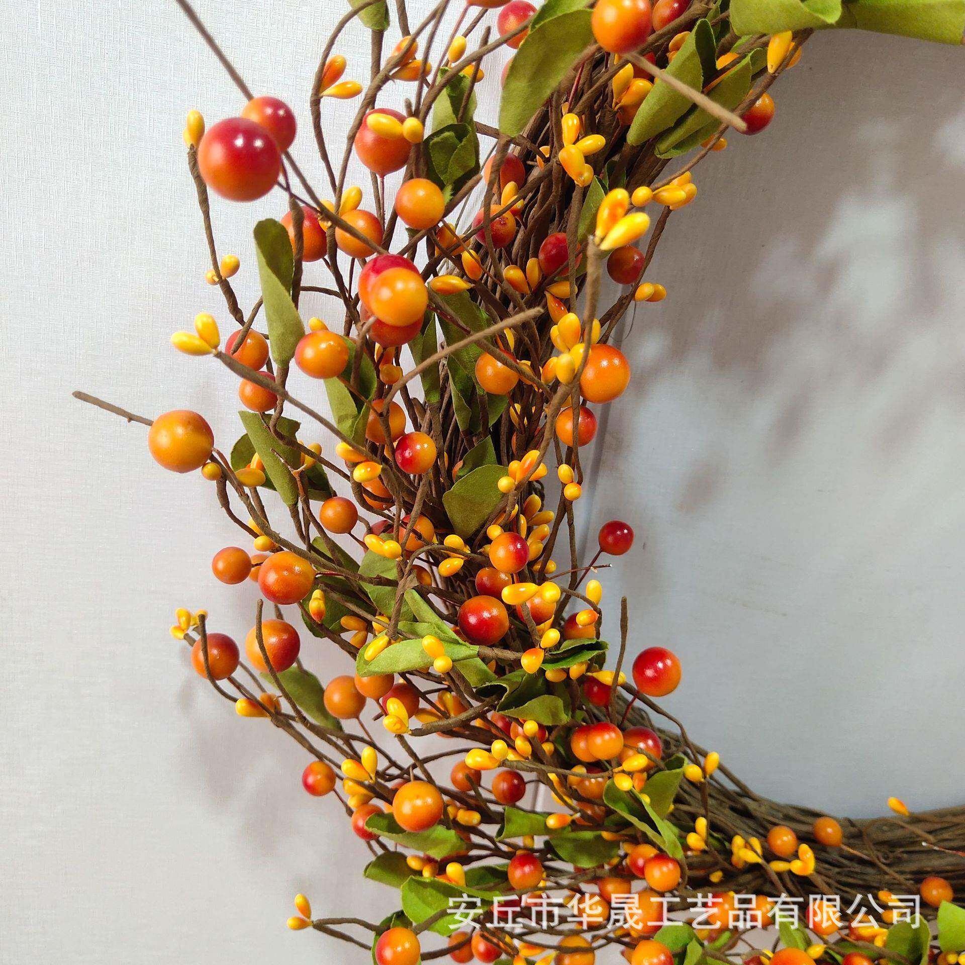 真亚马逊仿跨红浆果AL29花环家情人节门墙挂居装饰仿真植物假花境