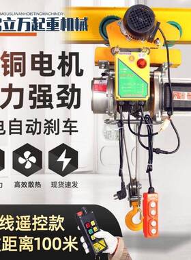 220v无遥控多功能体提升机380V卷扬RVD连机1吨家用吊机带跑车线铁