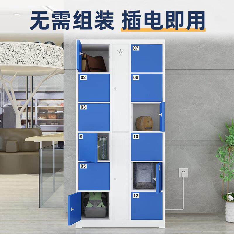 钢制超市电码子存能包柜智储物柜商场寄存密刷卡扫码衣柜柜存IWX
