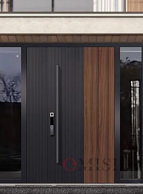 寂铸铝别墅大门双入户农木村自建房大门开进户门对开子90535母纹