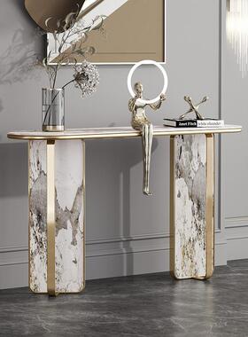 入户轻奢端半圆台关桌玄条案玄关台高条几桌子靠墙案现代半97194